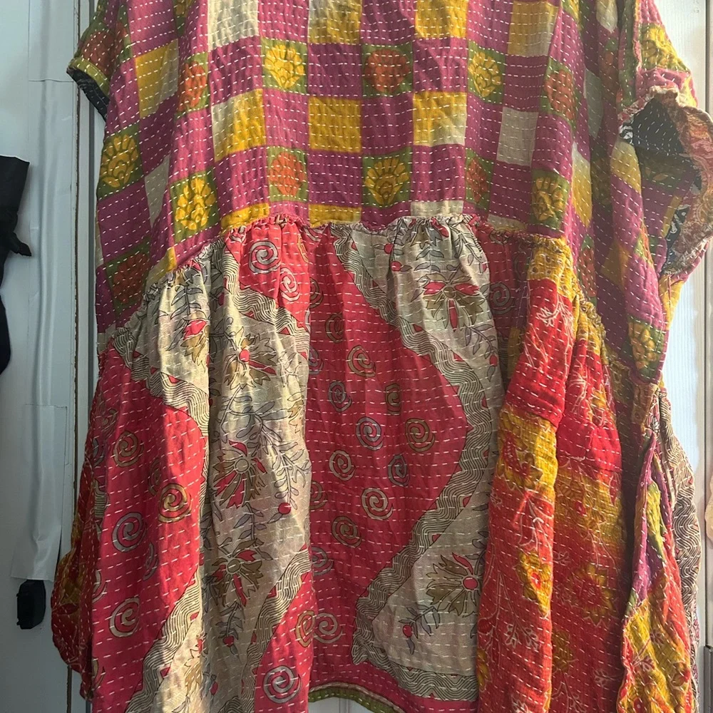 Colorful Patterned Mini Dress - Picture 5 of 5